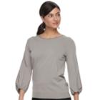 Women's Apt. 9&reg; Twisted Crewneck Sweater, Size: Medium, Grey