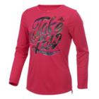 Girls 7-16 Adidas Long Sleeve Shine Graphic Tee, Size: Medium, Dark Pink
