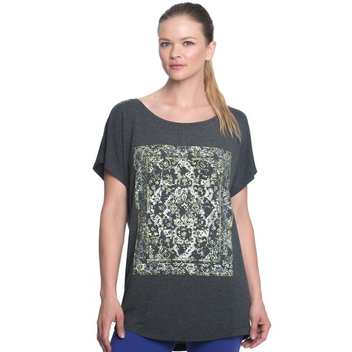 Women's Gaiam Intention Graphic-print Yoga Tee, Size: Xs, White
