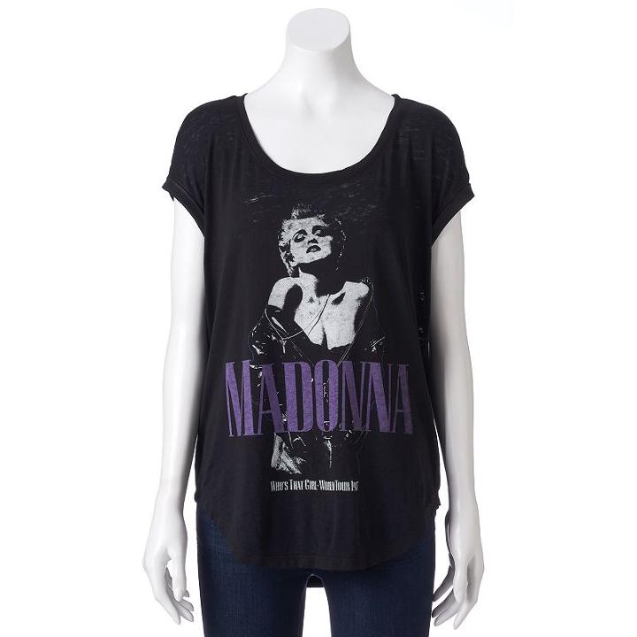 Women's Rock & Republic&reg; Madonna Graphic Tee, Size: Xl, Black