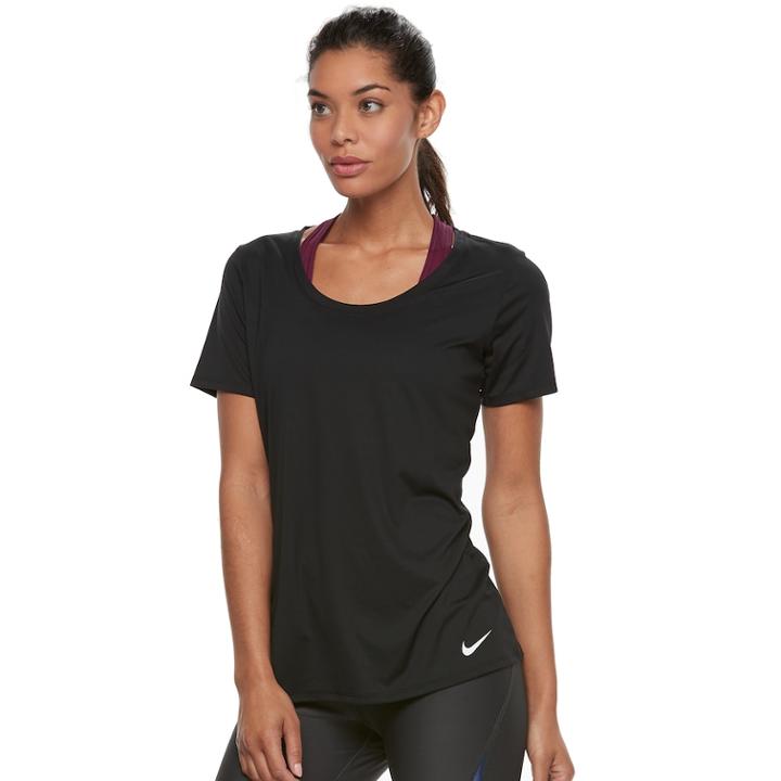 Women's Nike Dry Training Tee, Size: Xl, Grey (charcoal)