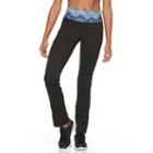 Women's Fila Sport&reg; Printed Slim & Straight Yoga Pants, Size: Medium, Oxford