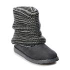 So&reg; Klara Girls' Sweater Boots, Size: 12, Grey