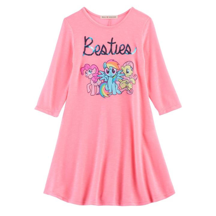 Girls 4-7 My Little Pony Pinkie Pie, Rainbow Dash & Rarity Besties Shift Dress, Size: 6, Pink Other
