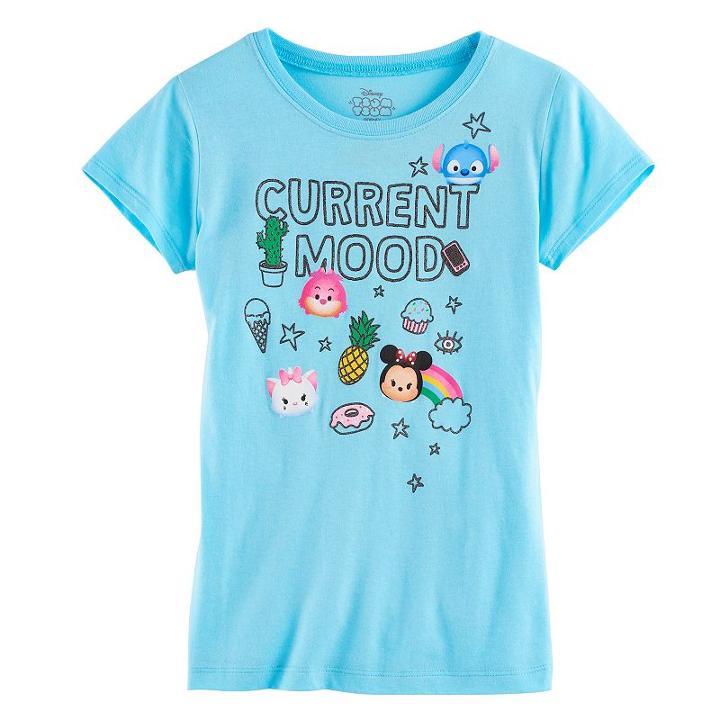 Disney's Tsum Tsum Girls 7-16 Current Mood Graphic Tee, Size: Small, Blue Other