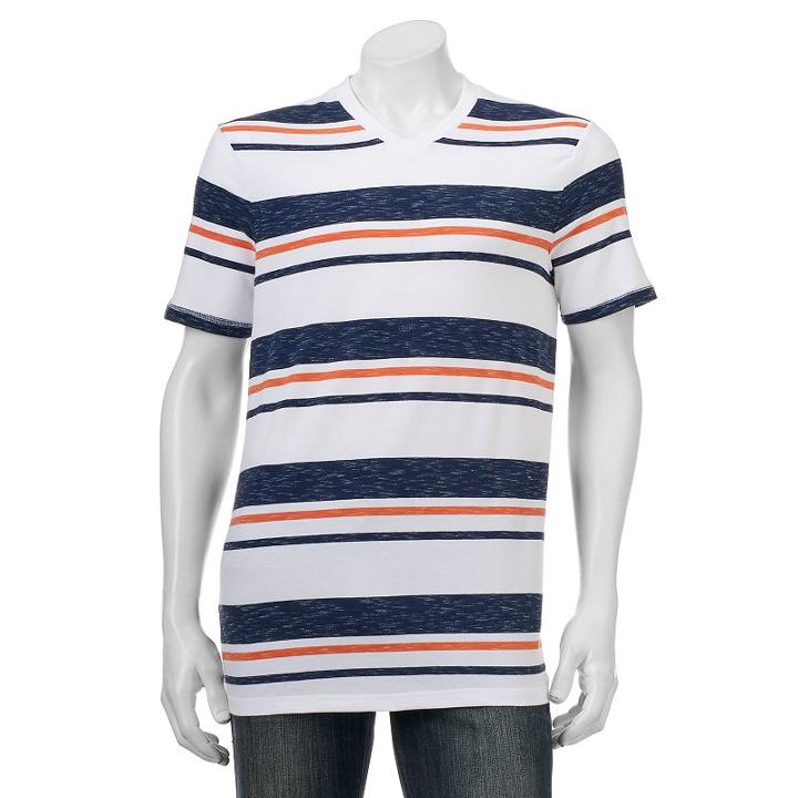 Big & Tall Urban Pipeline&reg; Maxflex Athletic-fit Striped V-neck Tee, Men's, Size: Xxl Tall, Blue