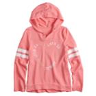Girls' 7-16 So&reg; Varsity Graphic Hooded Sweatshirt, Size: 14, Med Pink