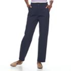 Women's Croft & Barrow&reg; Relaxed Twill Pants, Size: 14, Blue