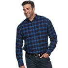 Big & Tall Croft & Barrow&reg; Regular-fit Flannel Woven Button-down Shirt, Men's, Size: L Tall, Dark Blue