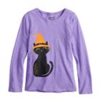 Girls 4-10 Jumping Beans&reg; Halloween Glittery Graphic Tee, Size: 6, Med Purple