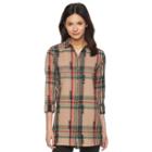 Women's Woolrich First Light Dobby Jacquard Shirt, Size: Medium, Med Beige