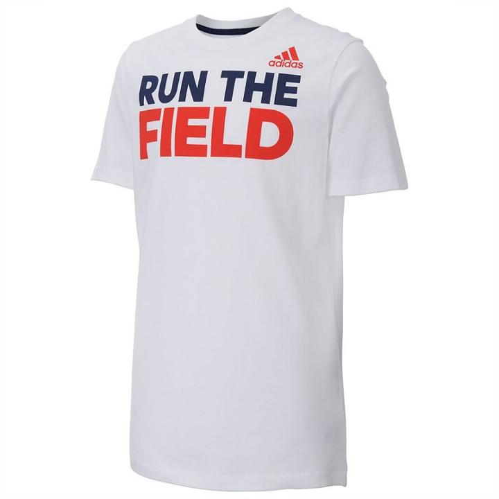 Boys 8-20 Adidas Run The Field Tee, Boy's, Size: Large, White Oth