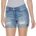 Women's Juicy Couture Ripped Glitter Jean Shorts, Size: 14, Blue Other