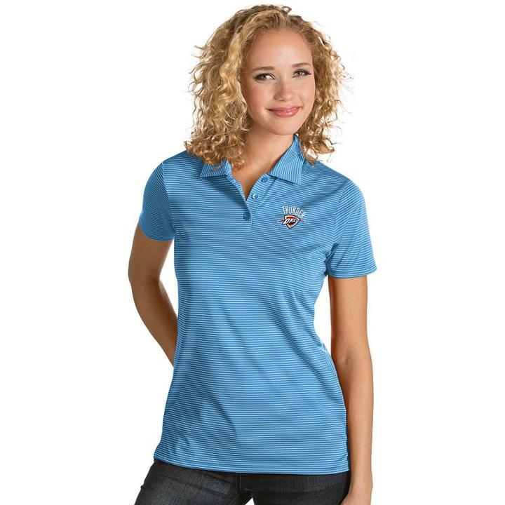 Women's Antigua Oklahoma City Thunder Quest Desert Dry Polo, Size: Small, Light Blue