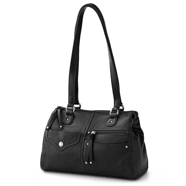 Stone And Co. Abby Leather Shoulder Bag, Women's, Black
