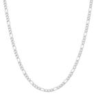 Lynx Men's Stainless Steel Figaro Chain Necklace - 24 In, Size: 24, Silver