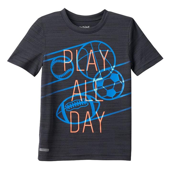 Boys 4-10 Jumping Beans&reg; Slubbed Active Tee, Boy's, Size: 5, Black