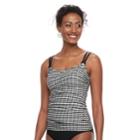Women's Croft & Barrow&reg; D-cup Tankini Top, Size: 8, Oxford
