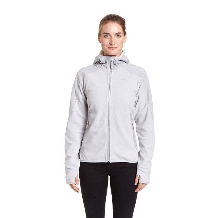 Women's Champion Textured Fleece Hoodie, Size: Medium, Silver