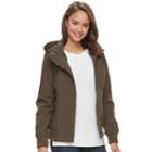 Juniors' Sebby Hooded Softshell Bomber Jacket, Teens, Size: Xl, Dark Green