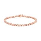 14k Rose Gold Over Silver Morganite Tennis Bracelet, Women's, Size: 7, Pink