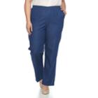 Plus Size Alfred Dunner Studio Pull-on Denim Pants, Women's, Size: 16w Short, Dark Blue