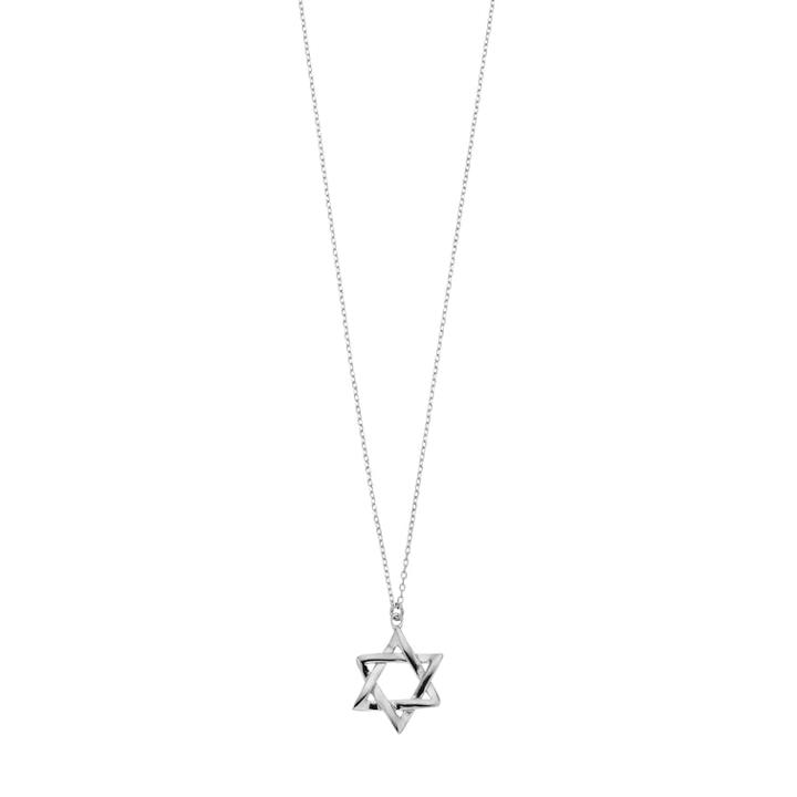 Sterling Silver Star Of David Pendant Necklace, Women's, Size: 18