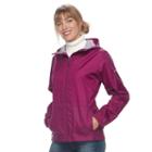 Women's Columbia Rain To Fame Hooded Rain Jacket, Size: Large, Brt Purple
