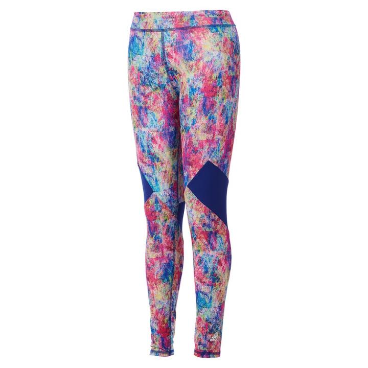 Girls 4-6x Adidas Climalite Splatter Leggings, Size: 4, Multi Print