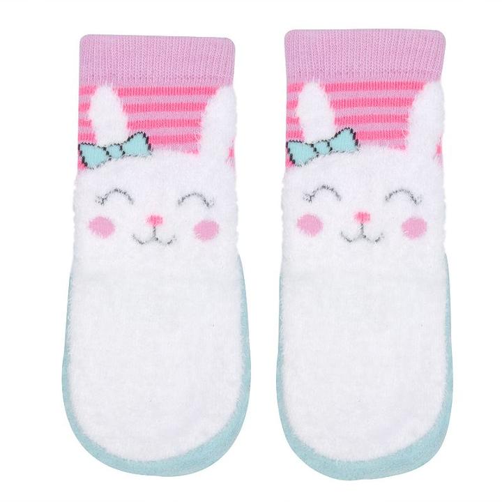 Baby Girl Jumping Beans&reg; Bunny Slipper Socks, Size: 12-24month, Multicolor