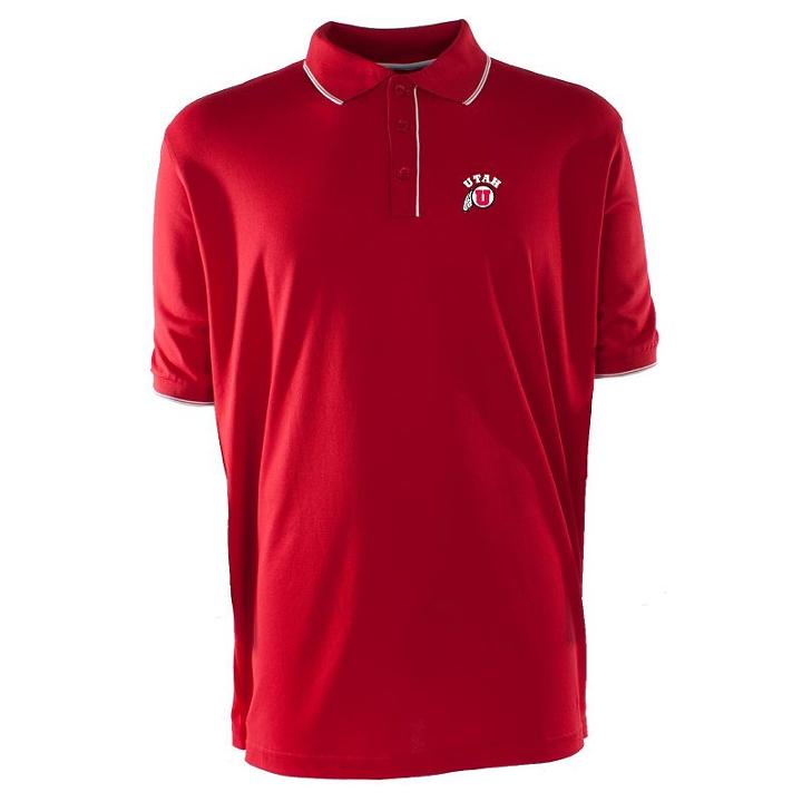 Men's Utah Utes Elite Desert Dry Xtra-lite Pique Polo, Size: Medium, Red