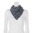 Sonoma Goods For Life&trade; Paisley Stitched Bandana Square Scarf, Women's, Blue (navy)