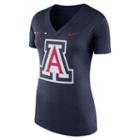 Women's Nike Arizona Wildcats Striped Bar Tee, Size: Small, Blue (navy)