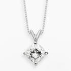 Forever Brilliant 14k White Gold 2-ct. T.w. Cushion-cut Lab-created Moissanite Pendant, Women's, Size: 18