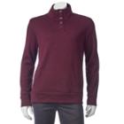 Men's Sonoma Goods For Life&trade; Mockneck Colorblock Sweater Fleece, Size: Small, Dark Brown