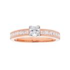 14k Gold Princess Cut 1 Carat T.w. Igl Certified Diamond Engagement Ring, Women's, Size: 8.50, White