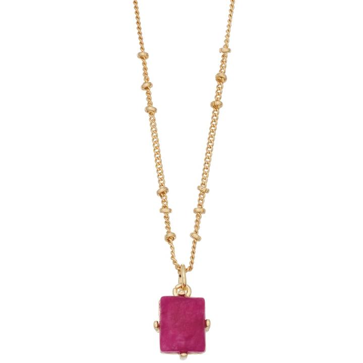 Lc Lauren Conrad Quartz Rectangle Pendant Necklace, Women's, Pink
