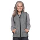 Women's Croft & Barrow&reg; Quilted Knit Vest, Size: Xxl, Black
