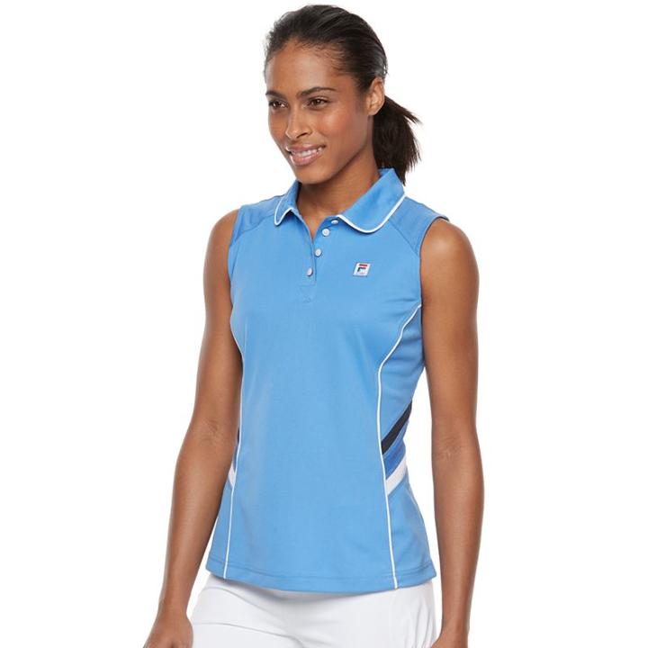 Women's Fila Sport&reg; Sleeveless Tennis Polo, Size: Small, Blue (navy)