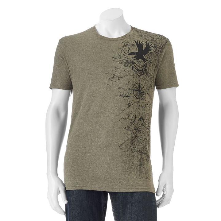 Men's Apt. 9&reg; Map Coordinates Tee, Size: Small, Blue (navy)
