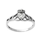 Journee Collection Cubic Zirconia Sterling Silver Heart & Crown Ring, Women's, Size: 7, White
