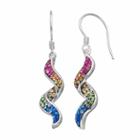 Confetti Crystal Corkscrew Drop Earrings, Women's, Multicolor
