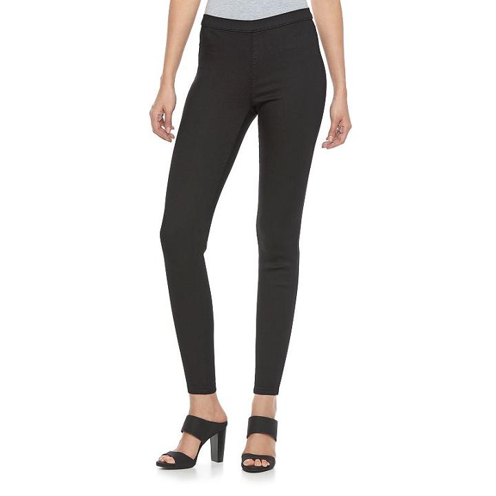Women's Jennifer Lopez Black Jeggings, Size: 10 Avg/reg