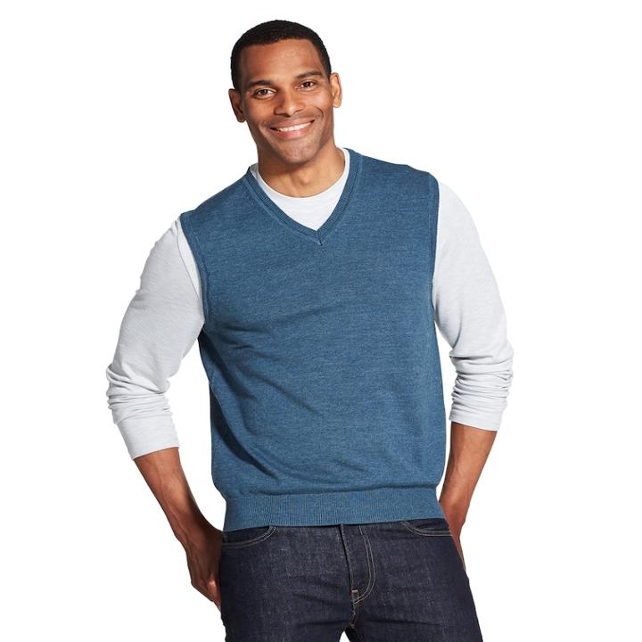 Men's Van Heusen Classic-fit V-neck Sweater Vest, Size: Xxl, Brt Blue