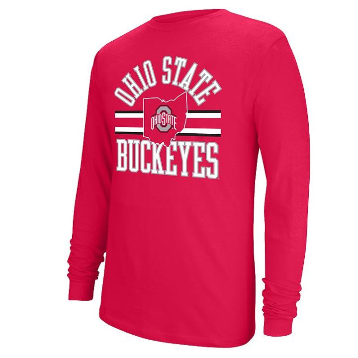Men's Ohio State Buckeyes Arch State Long-sleeve Tee, Size: Xl, Brt Red