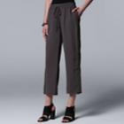 Women's Simply Vera Vera Wang Wide-leg Crop Pants, Size: Xs, Med Grey
