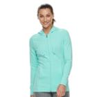 Women's Tek Gear&reg; Dry Tek Long Sleeve Hoodie, Size: Large, Turquoise/blue (turq/aqua)