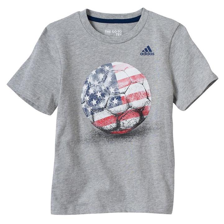 Boys 4-7x Adidas Usa Graphic Tee, Boy's, Size: 7x, Grey
