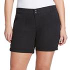 Plus Size Gloria Vanderbilt Maren Twill Shorts, Women's, Size: 16 W, Black