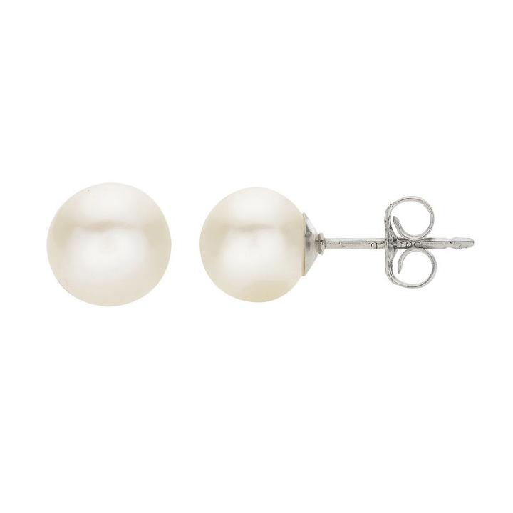 Pearlustre By Imperial Freshwater Cultured Pearl Stud Earrings - 8 Mm, Women's, White